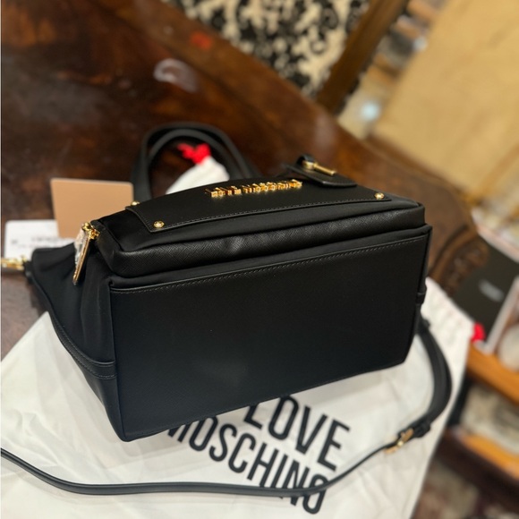 LOVE MOSCHINO BORSA NERO BLACK BAG HANDBAG DESIGNER PURSE NEW - Picture 7 of 10
